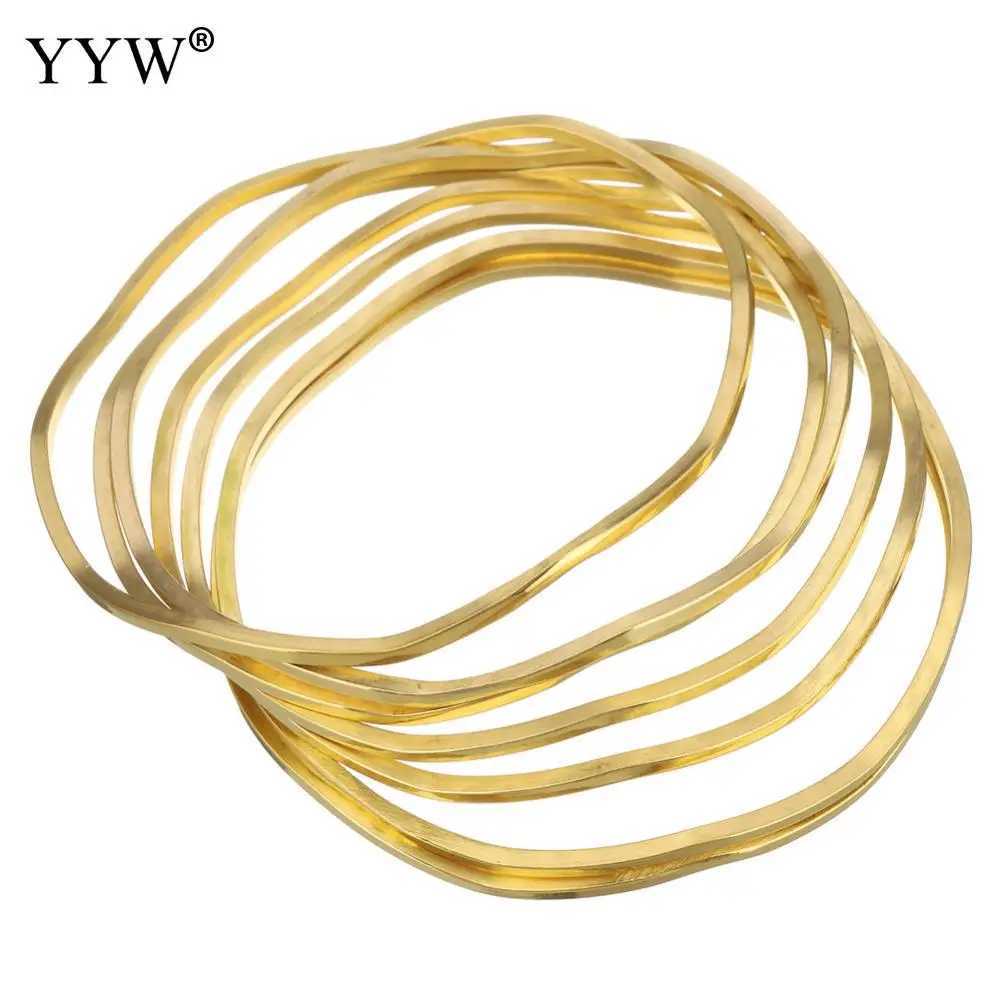 Bracelet / set Fashioind en acier inoxydable Bangle pour femmes Brangles larges bijoux romains Bracelets de couleur de couleur rose or rose 24411