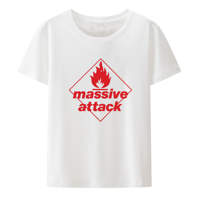 Attaque massive t-shirts blancs hommes femmes manches courtes modales t-shirts graphiques respirant