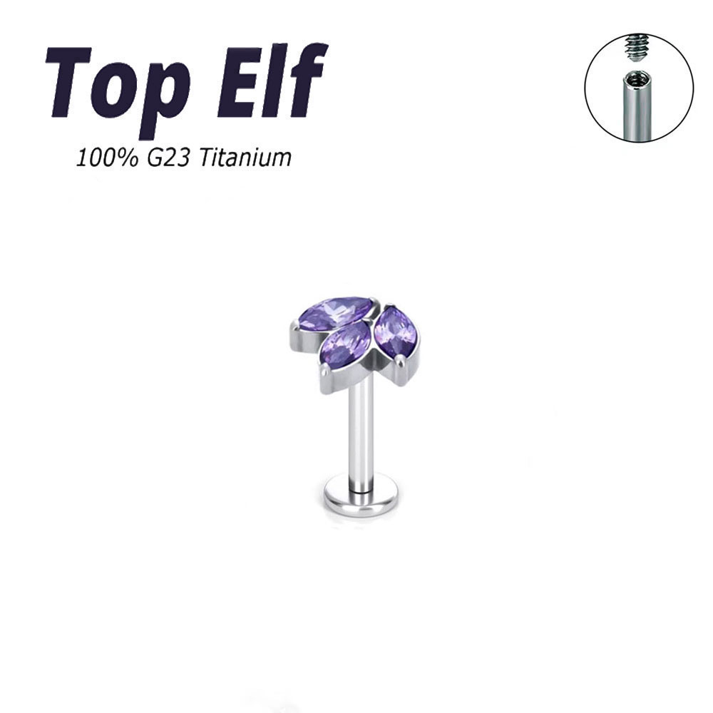 Новое в G23 ASTM F136 Titanium Piercing Jewelry Jewelry Labret Серьговые шпильки уш