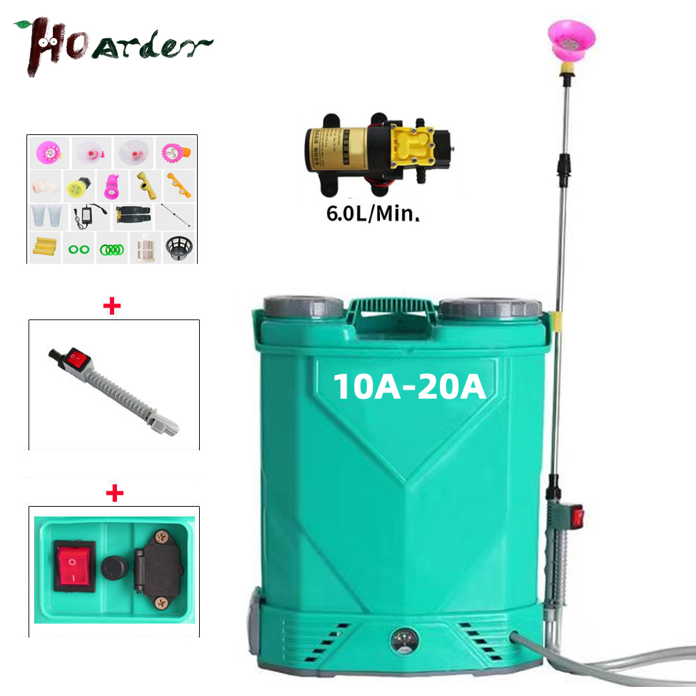 Hoardeur 20L Electric Agricultural Garden Sprayer Rechargeable Adjustable Garden Tool Tool à haute pression Atomisant l'arrosage