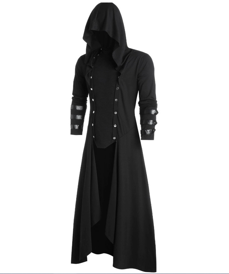 Médiéval Victorien Adultes femmes hommes long manteau gothique manteau steampunk manteau à capuche dig vampire créateur cosplay costumes for Halloween