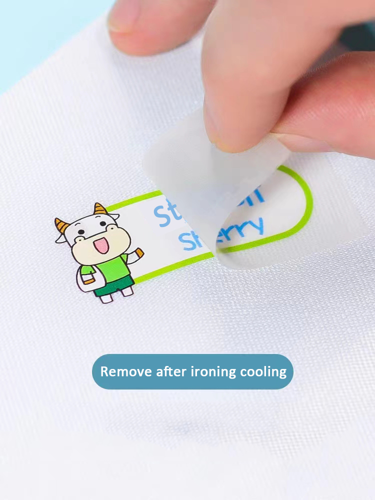 Customized Ironing Seam-free Clothes Name Stickers Waterproof Label School Uniforms Embroider Sewable Cloth Tag Sticker For Kids