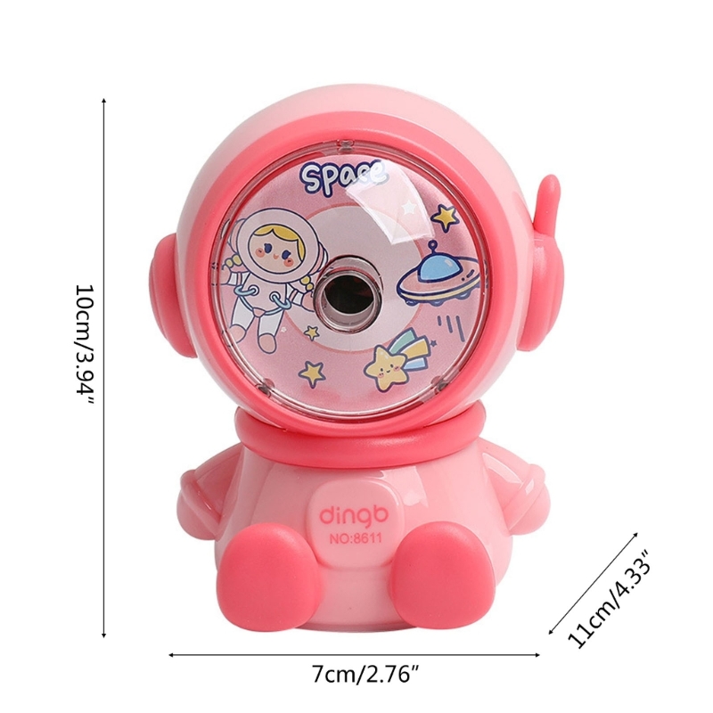 Cartoon-Astronaut Sharpener Manual Pencil Sharpener Pencil Sharphinging Tool Student Girl Boy School Homeの自動給電