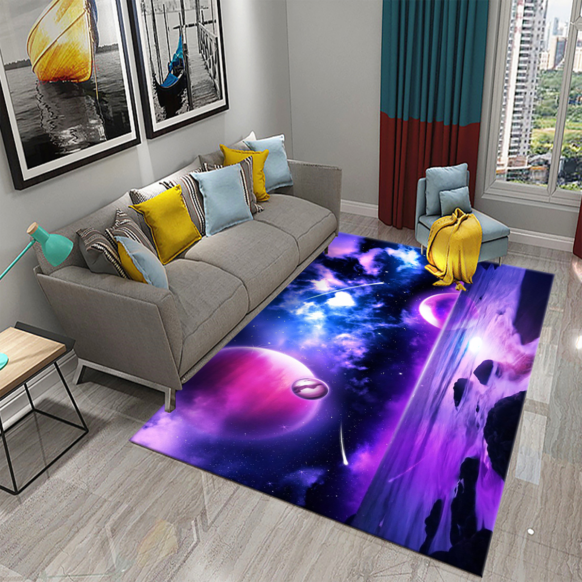 3D kolorowy wszechświat planeta kosmiczna dywan kosmosowa mata podłogowa galaxy gwiaździste niebo dywany dla dzieci w sypialni dla dzieci dywan kuchenny