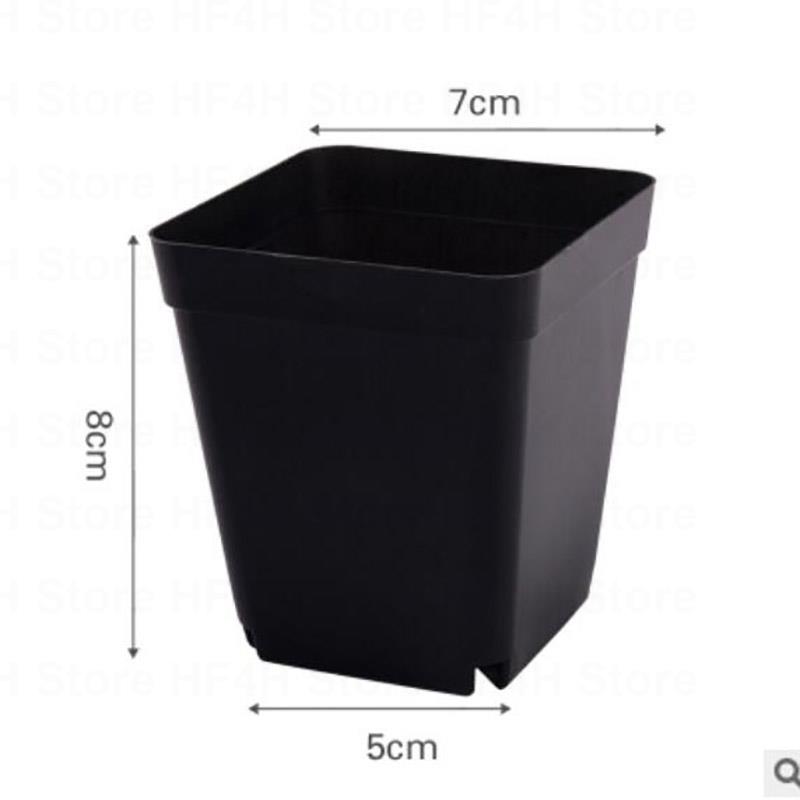 7cm Plastic Black white Flower nursery tray Pots Planters Creative Square grow cup garden tools Succulent Plants Vegetable B4