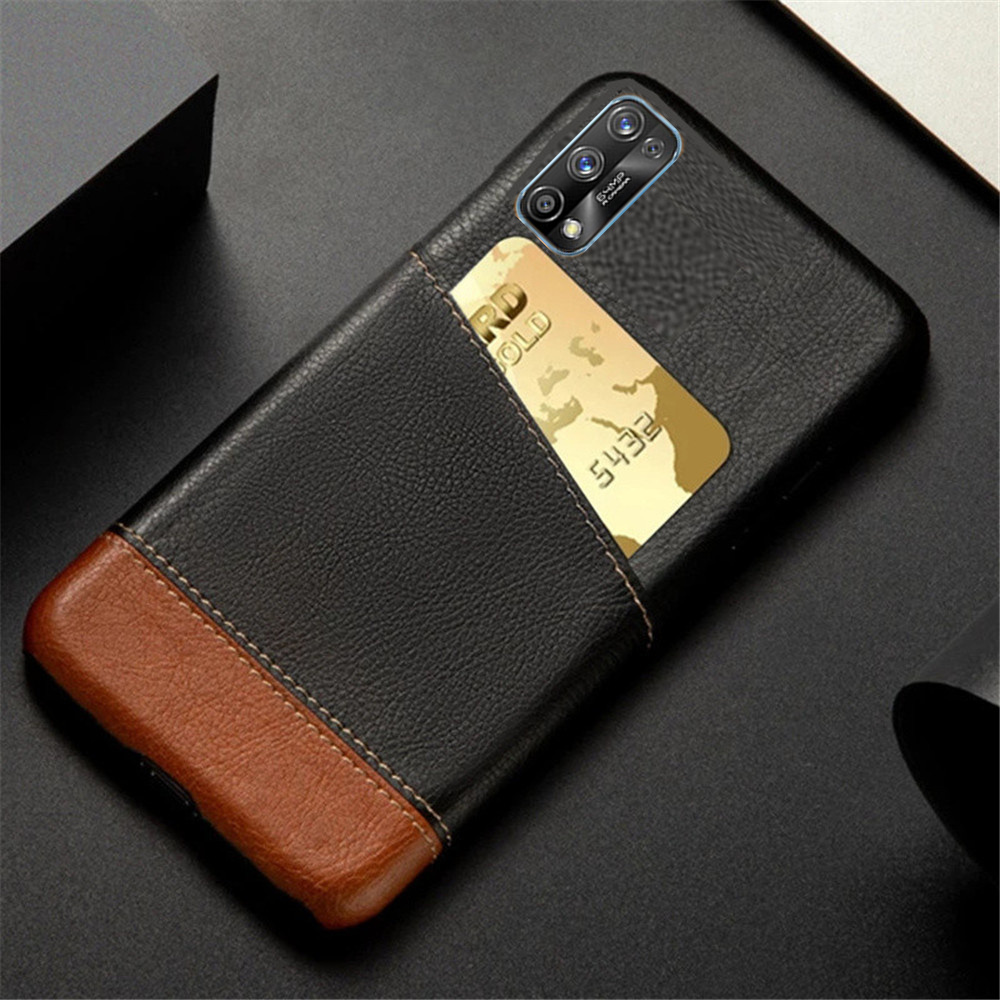 Wallet Case for Oppo Realme 7 Pro 5G 4G Funda Mixed Splice Pu Leather Credit Card Holder Cover för Oppo Realme 7 Pro Coque 7pro