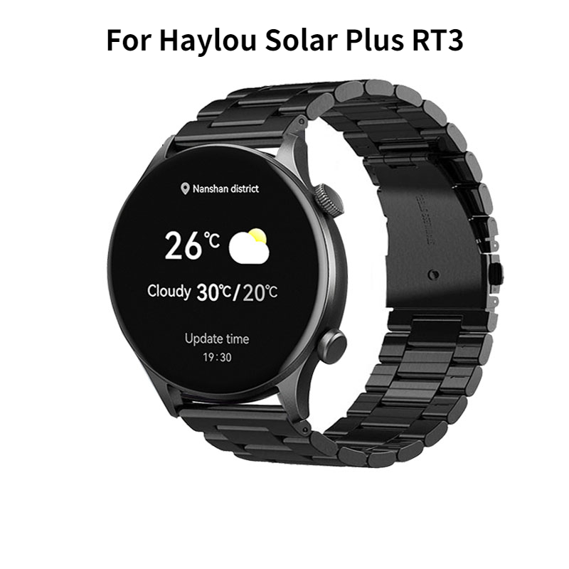 Haylou Solar Plus RT3 LS16 GSTスマートウォッチバンドスポーツベルトのHaylou RS4 Plus RT2/LS02/RT/LS05S/LS04用メタルストラップ