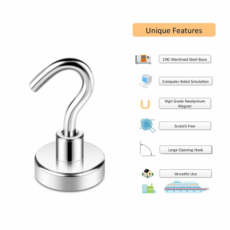 5/Strong Magnetic Hooks load bearing Hook Multi-Purpose storage For Home Kitchen Bar Storage Key Coat Cup Hanging