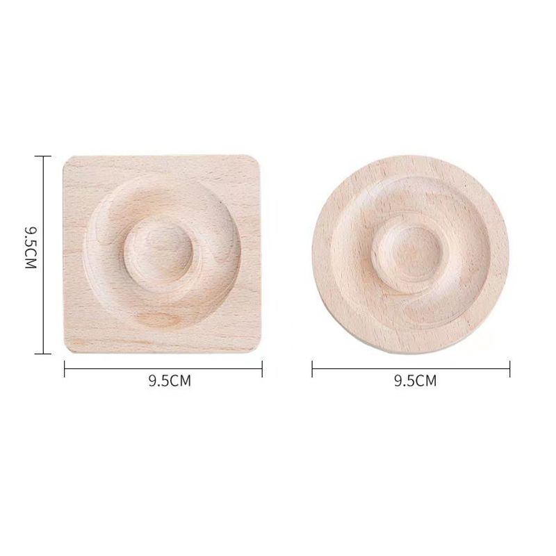 Solid Wood Jewelry Tray Designer Armelates Rings Holder Display Plate Case Craft Hantverk Gåvor Arrangör Pärlor Showcase Natural Board