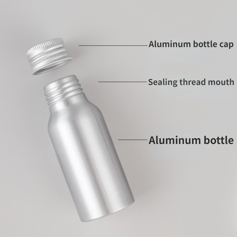 2/5/10 stcs 30 ml-500 ml zilver aluminium fles met schroefdop parfum cosmetische toner water fles reis proteerbare hervulbare fles