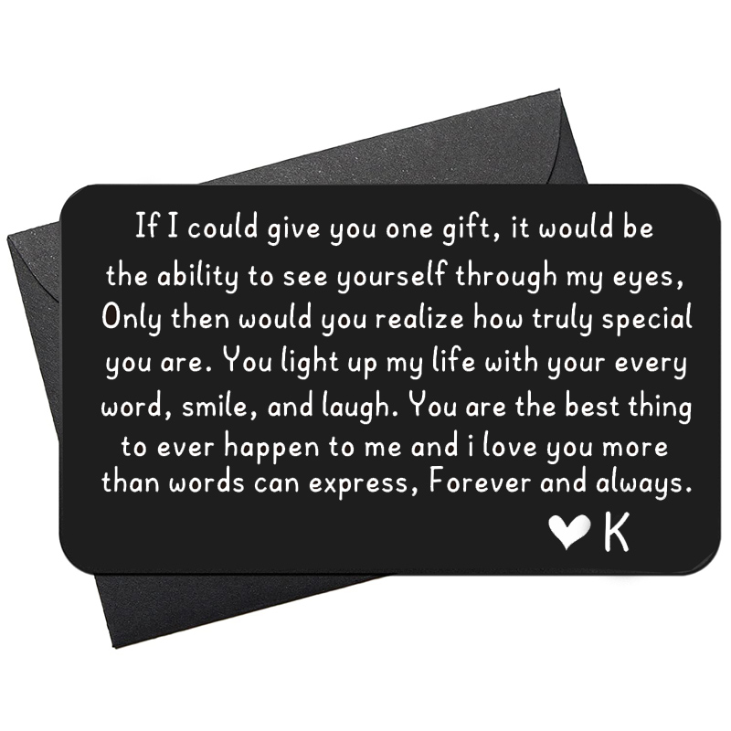 Regali di Natale I Love You Wallet Insert Card uomini Him Him Wedding Anniversary Engagement Reghips for Couple Birthday Regali di compleanno