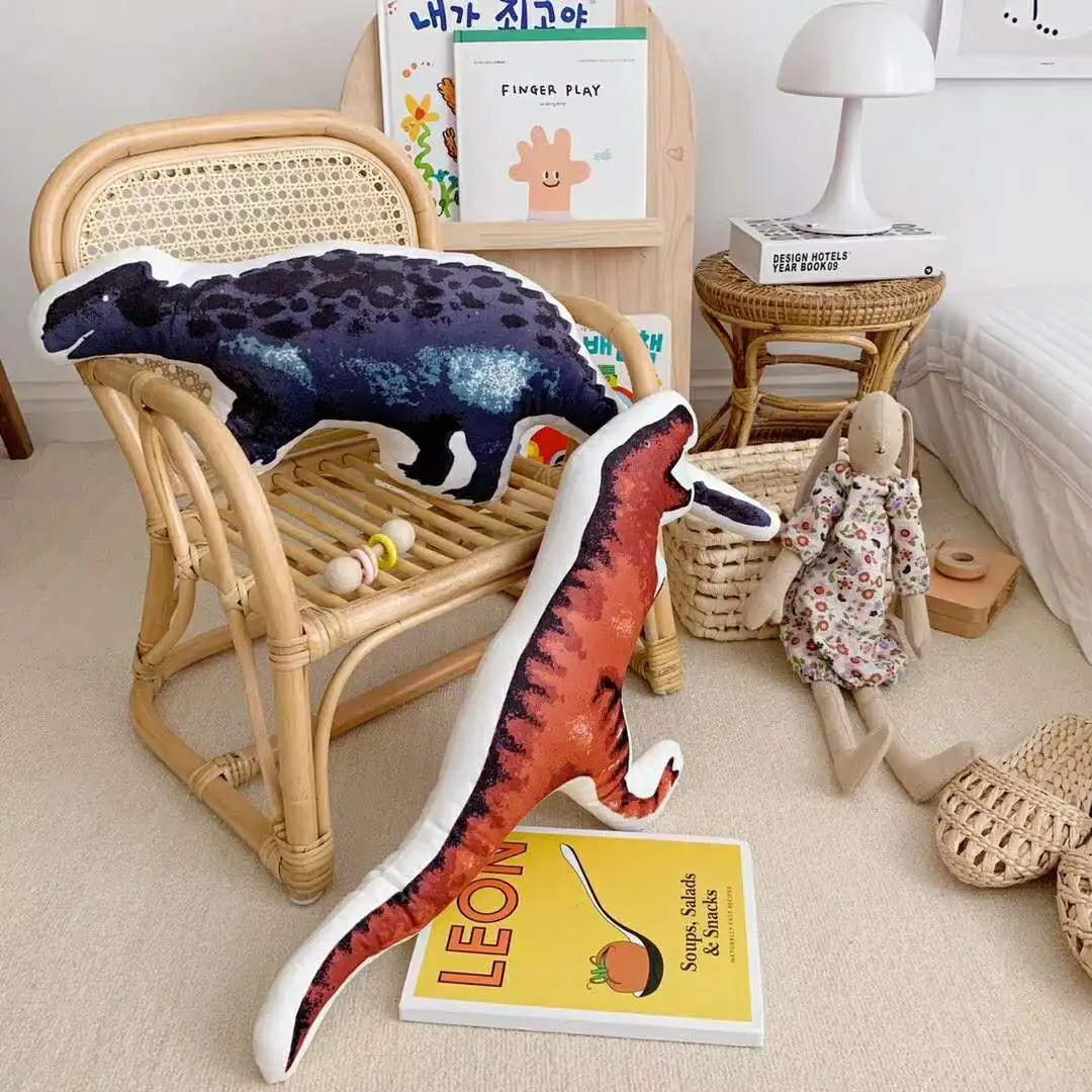 動物投げ枕子供用豪華なぬいぐるみおもちゃ素敵な人形恐竜掘りトラックタコのクッションルーム装飾写真小道具