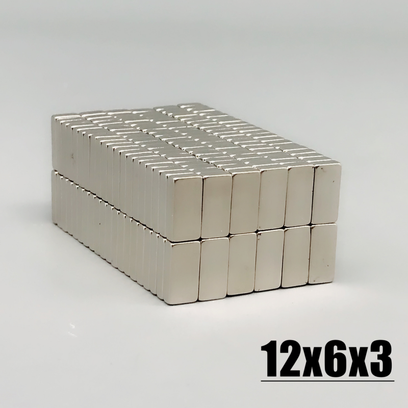 10/20/50/100/200 12x6x3mm Neodymium Material Size 12*6*3 mm NdFeB N35 Magnets Strong Block magnet Magnetic Materials Imanes