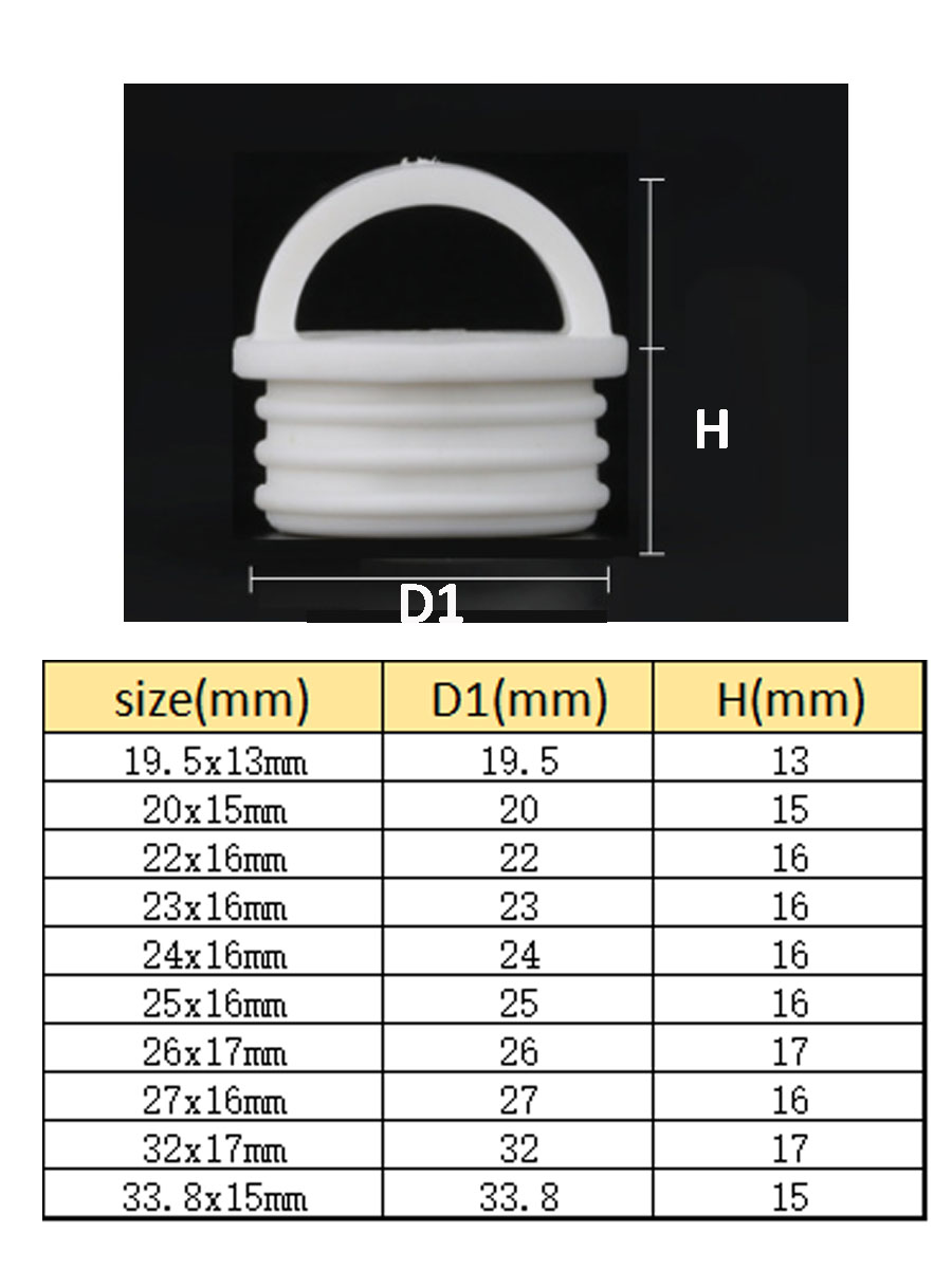 White Rubber Drain Outlet Hole Plug Silicone Plug With Slot Stopper Mop Bucket Floor Drain Holes Plugs Seal Gasket