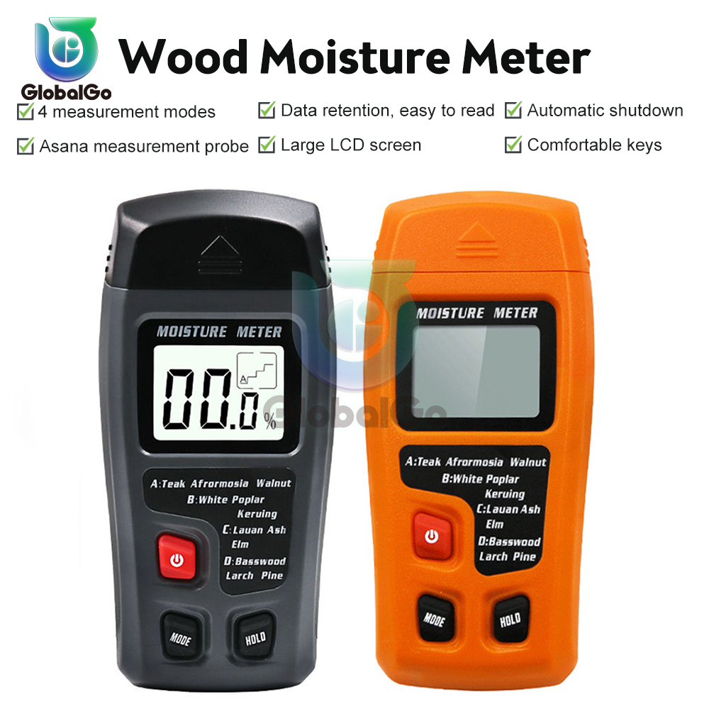 MT-10 Wood Mydrat Meter Wood Humidity Tester LCD Affiche l'hygromètre Densité de la résistance du détecteur Hygromètre Densité de résistance