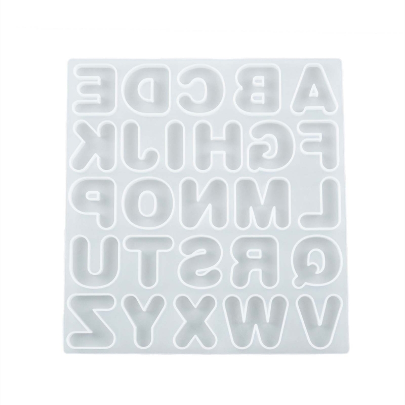 Lettres de moisissure en résine époxy Moules de porte-clés en silicone moules de clés de porte moule en silicone pour les accessoires de fabrication manuelle