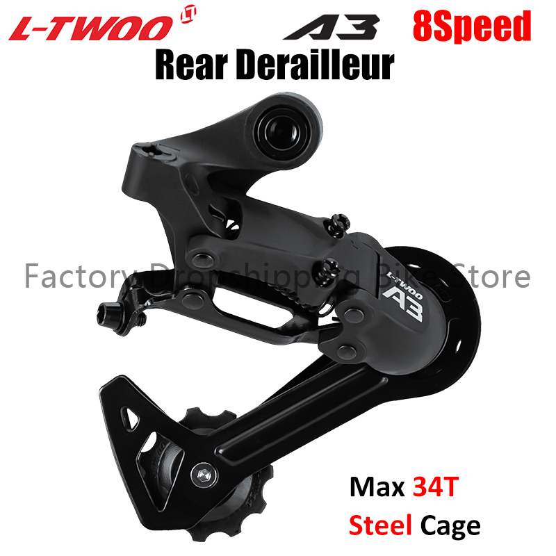 LTWOO A3 8S Mountain Bike Achter Derailleur Max Gear Range 34T 42T Compatibele Shimano Beginner MTB -fietsonderdelen