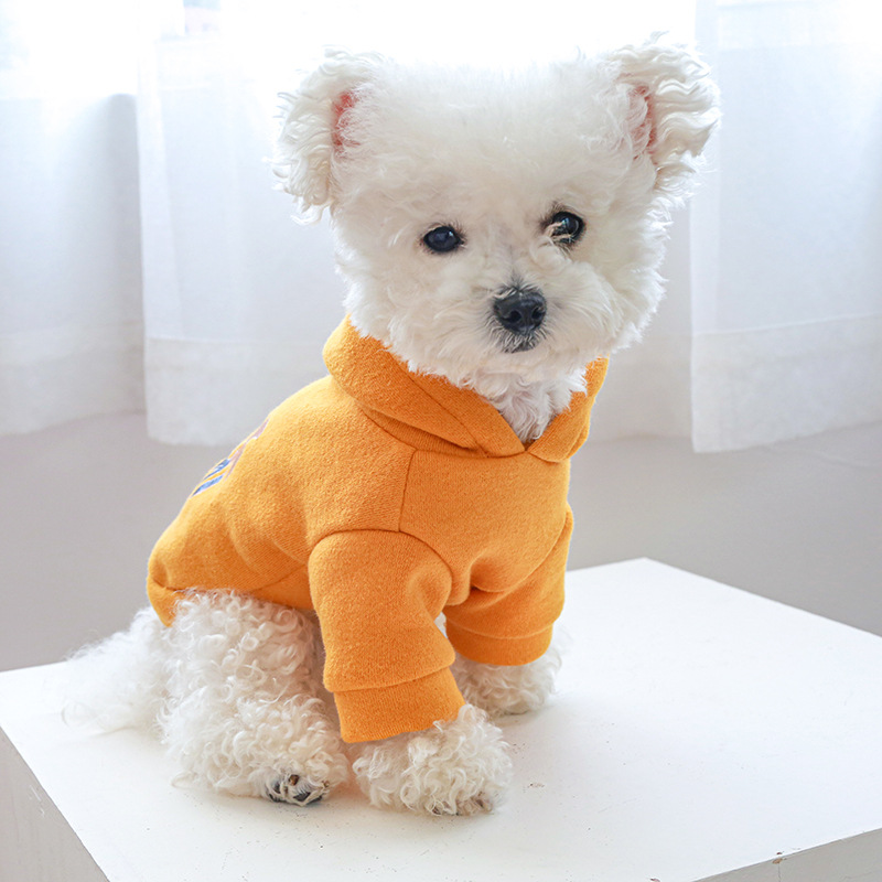 Herfst hoodie kleding voor kleine honden print Franse bulldog terriër pugs pullover outfit jas sweatshirt pet cat goedkope kleding