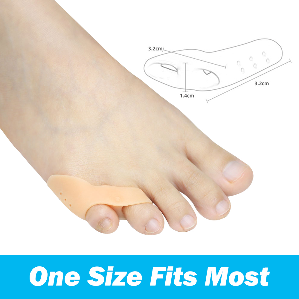 Pexmen Gel Pinky Toe Separator Spacer Little Toe Corrector Protector Pain Relief Reduce Blisters Corns Callus and Friction