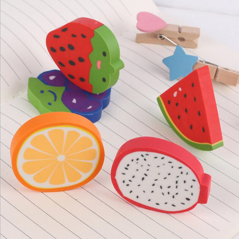 /lotto Kawaii Grape Fruit Beraser Fruit Kids To School Escolar Papelaria Piccolo gomma