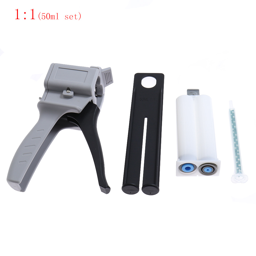 50 مل اثنين من مكون ab apoxy sealant glue gun set 1: 1 2: 1 Appolud Glue glue squize mixed manual dailking dispenser