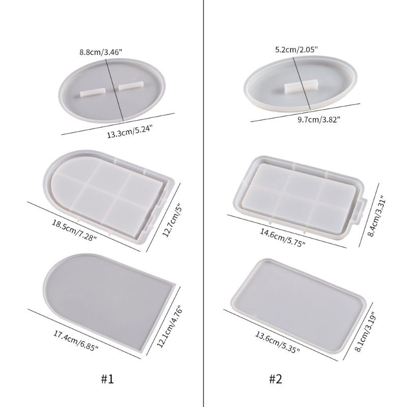 Moules de cadre photo en silicone moules de résine époxy en forme de rectangulaire / arc moules d'images de trame d'image accessoires de fabrication à la main en silicone