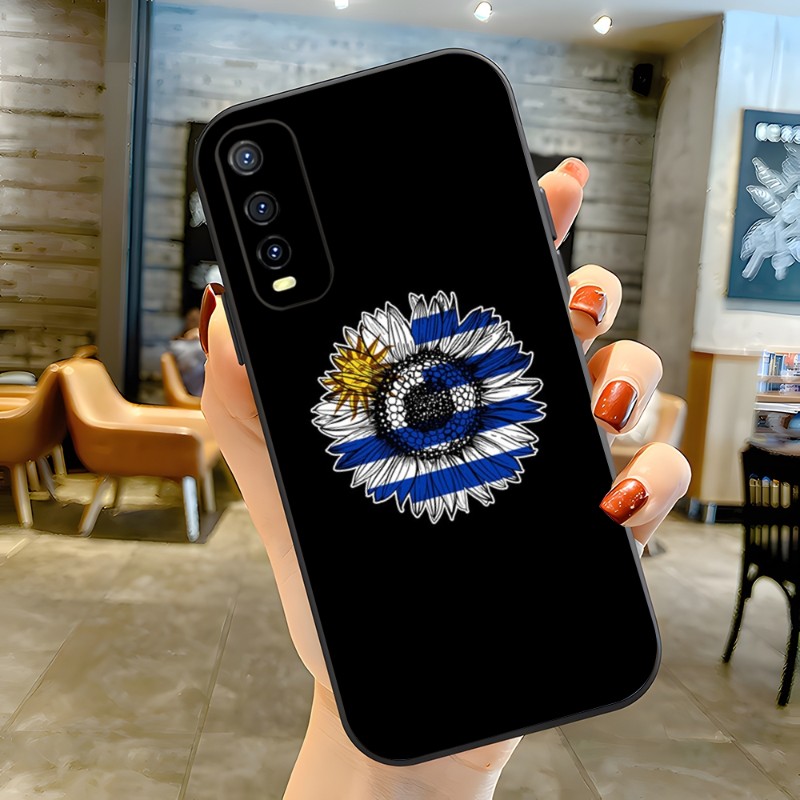 Case de teléfono de la bandera de Uruguay para Vivo T1 Y21 Y33S Y31 Y76S Y74S Y73 X80 NEO5 IQOO Z6 9 NEO05S S12PRO Y26S Y24S V23 PRO CUBIERTA