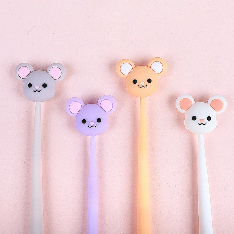 Pens /Bulk Japanese Kawaii School Pens Mouse Cute Girl Anime Stationery Funny Rollerball Ballpoint Office Supply Kawai Thing Kit