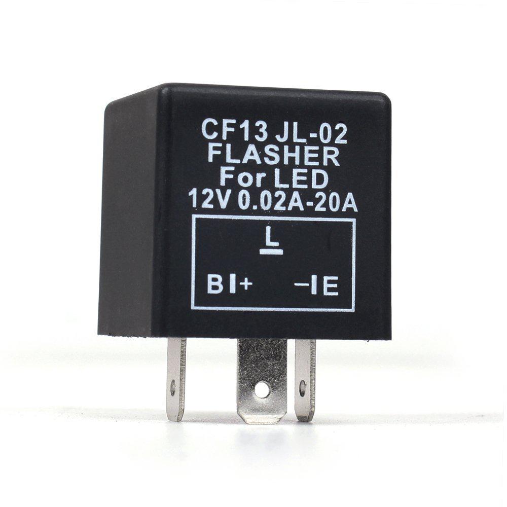 12V Electronic LED Flasher Blinker Relay 3 Pin CF13 JL-02 Automobile Turn Sign Light Flasher Vanligtvis stötbeständig