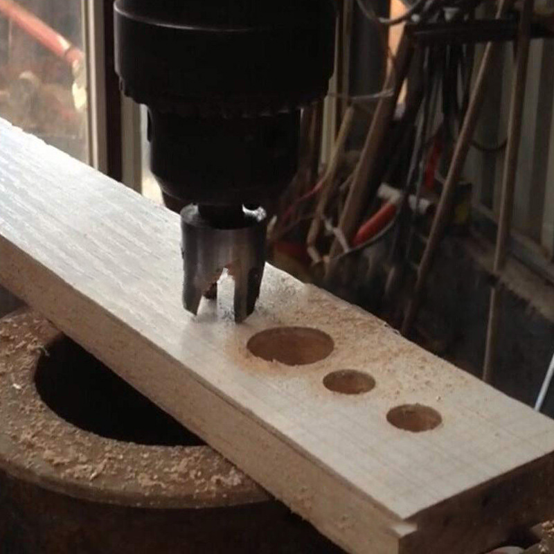 Bit de broca de ferramenta de corte de plug de plug de madeira definido em reto e cônico cônico 5/8 