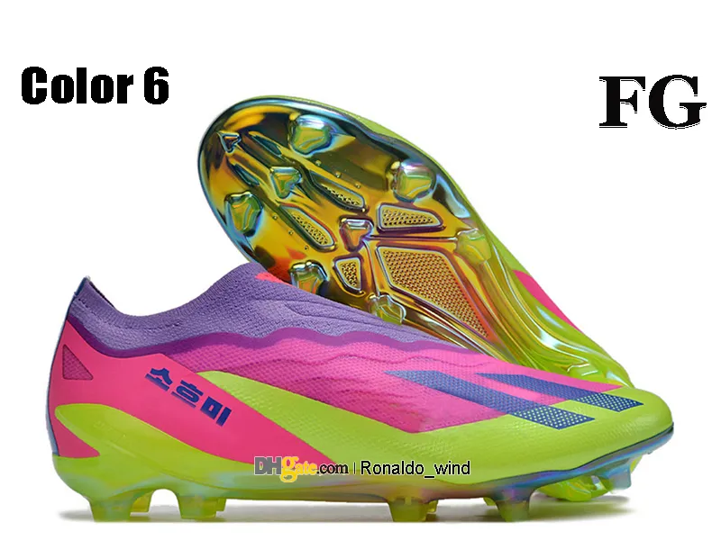 Gift Bag Mens Womens Football Boots X Crazyfasts FG Firm Ground Laceless Cleats Messis Crazyfasts.1 Kids Boy Girl Soccer Shoes Top Outdoor Trainers Botas De Futbol