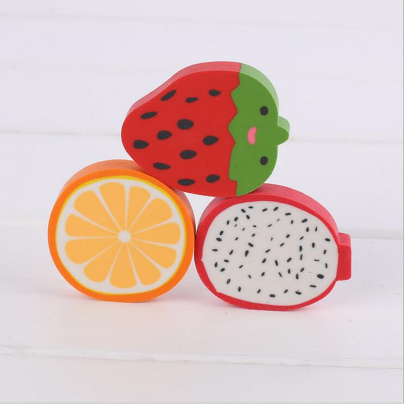 /lotto Kawaii Grape Fruit Beraser Fruit Kids To School Escolar Papelaria Piccolo gomma