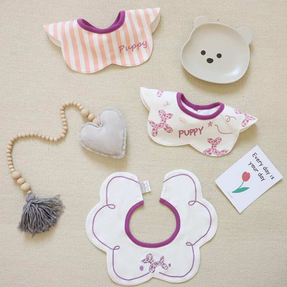 3 pièces / Bibs imperméables pour bébé rond cou infant garçon fille nourrissant en burp tissu absabent bave bobs accessoires nouveau-nés