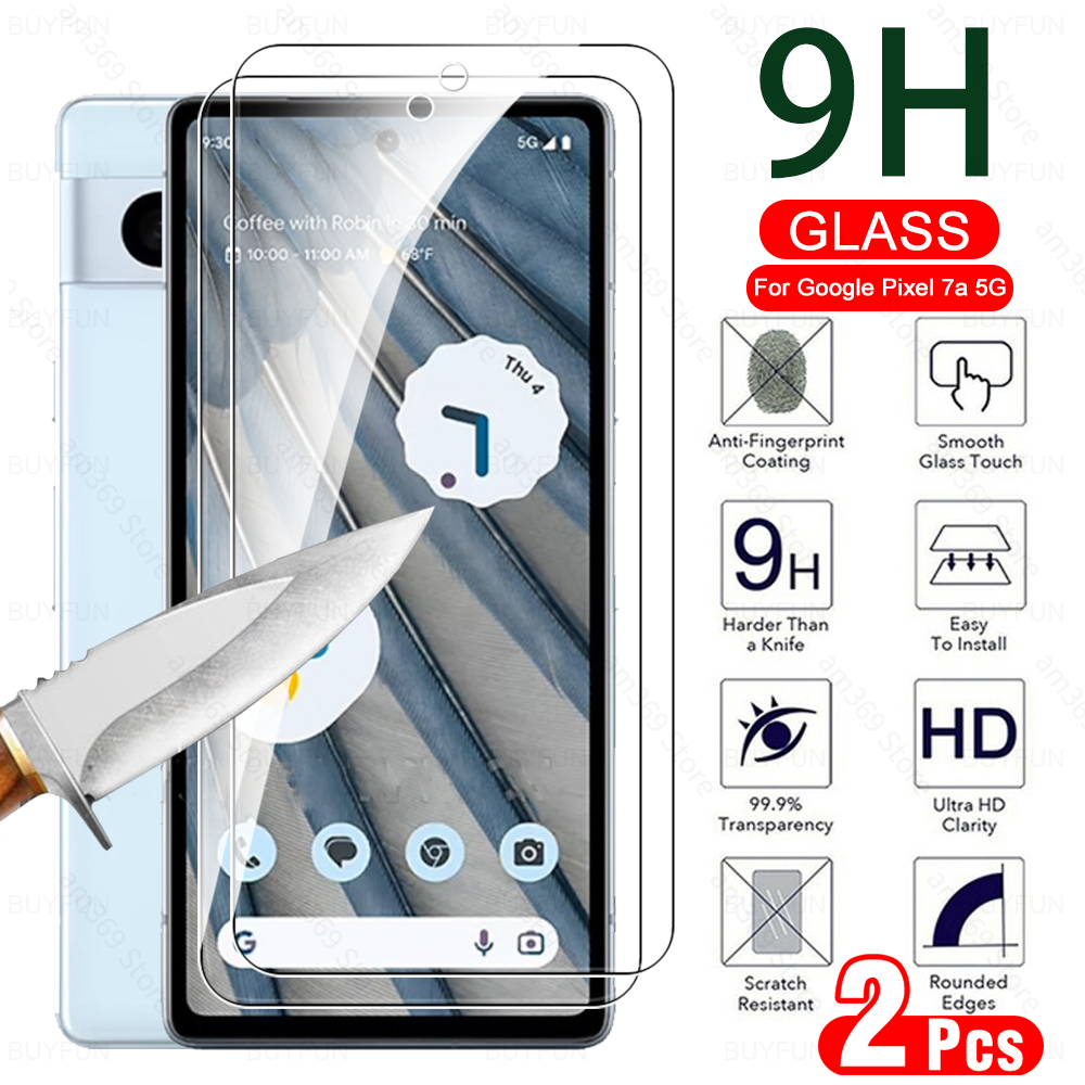 2st 9 timmar glas för Google Pixel 7A 7 6A 6 5G skyddande härdat glas googe pixel7 a pixel7a pixel6 pixel6a hd skärmskydd