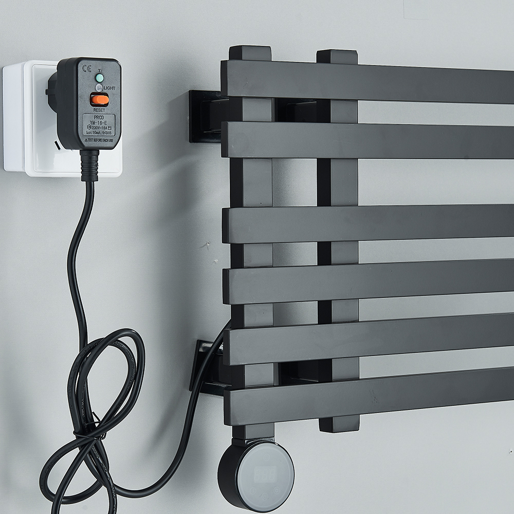 Schwarz/weiß/grau elektrisches Heiztuchregal Thermostatische trockene Badezimmer Touch Digitale Display Handtuch Wandmontage Sparen Elektro