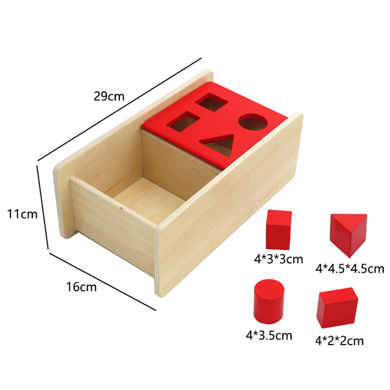 Wooden Shape Matching Box Montessori Toys Kids Color Sorting Drawer Games Parish Learning Fine Movement Training Educational Toy