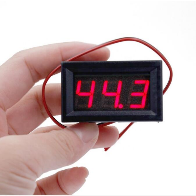 AC 0-100V 0.56LED Dijital Voltmetre Metre Volt Enstrüman Aracı 2 Kablo Kırmızı Yeşil Mavi Ekran 100V DIY 0.56 inç