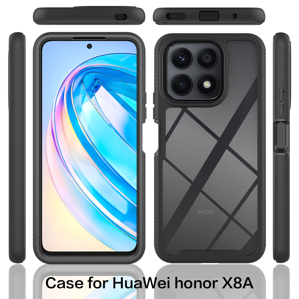 360 ﾰ Całkowita obudowa dla Huawei Honor X8A Soft Screen Protector Film Hard PC Bumper Clear Armor odporna na okładkę telefonu Honorx8a