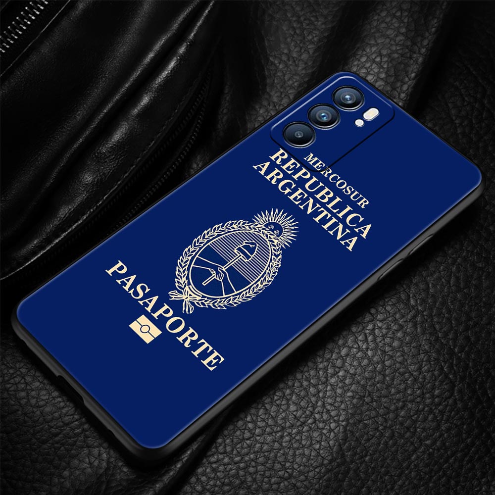 Algéria Russie Cas de passeport pour Oppo Trouver X6 X5 A54 A53 A52 A9 2020 A15 A95 A17 A16 A76 A74 A57 Reno7 Reno6 Pro Plus 5G Cover