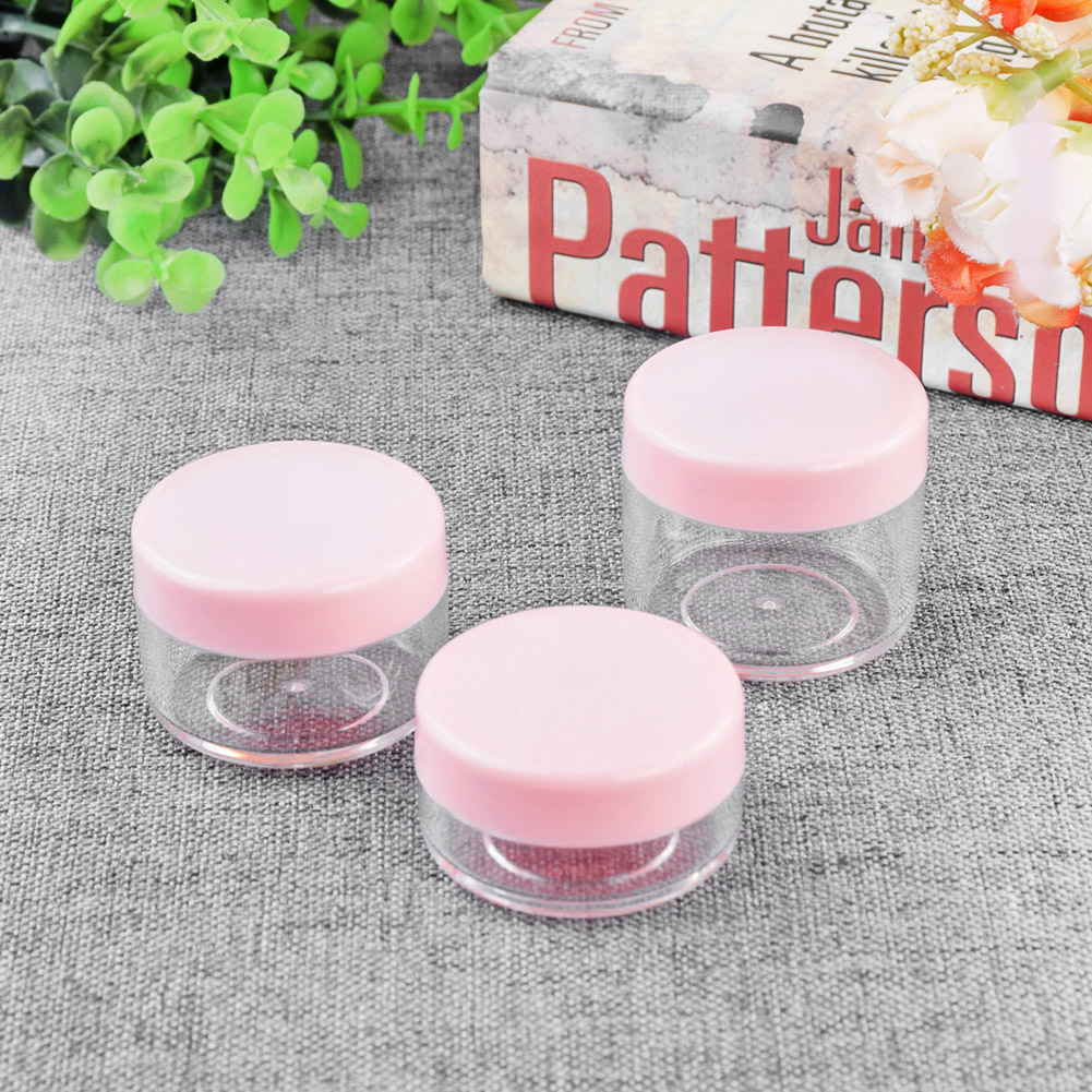 / de maquillage en plastique vide Nail Art Perle Conteneur de rangement de rangement portable Portable Jar Pot Boîte Round Bouteille 10G 15G 20G