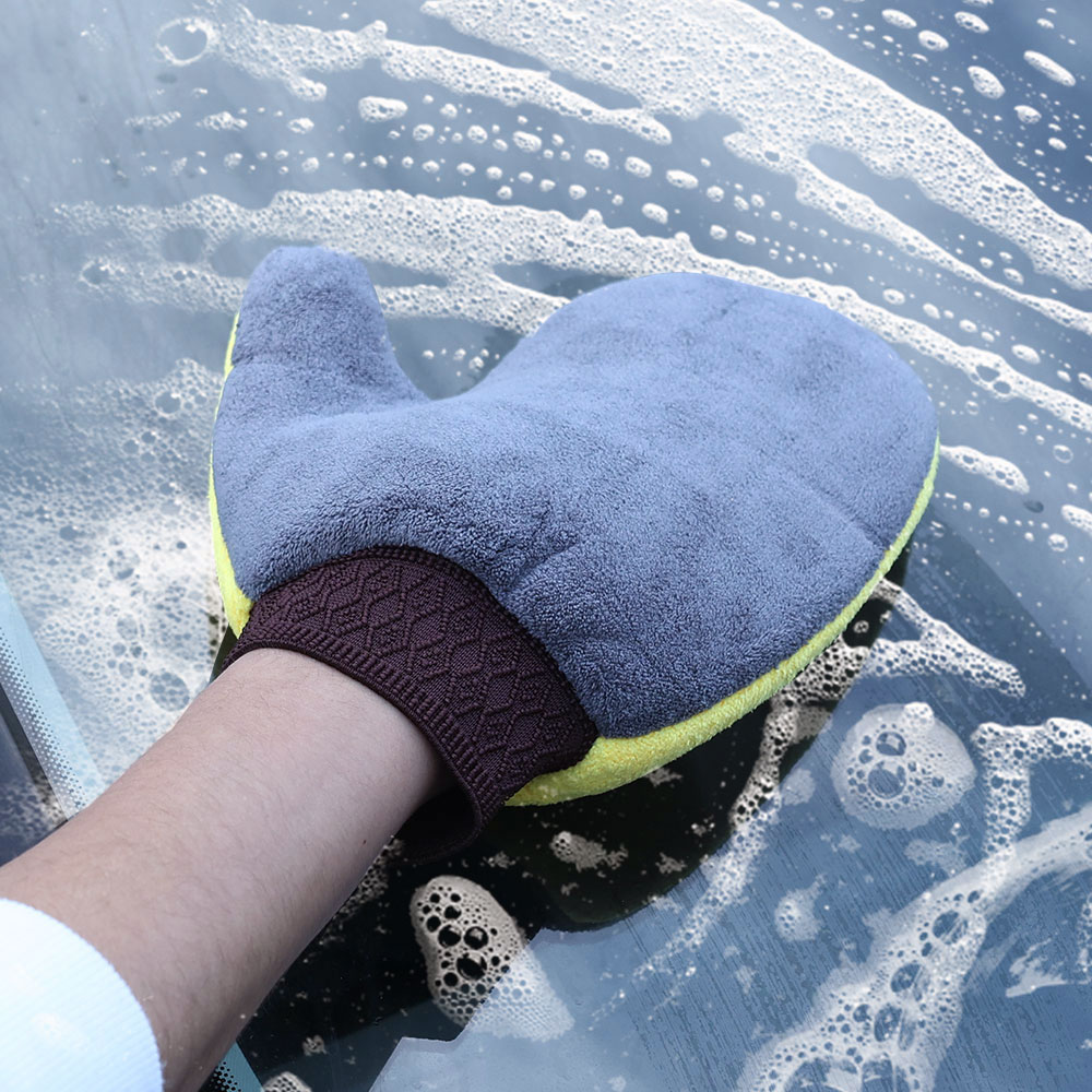 Furfibre lavare i guanti morbidi la finestra del corpo automatico del corallo morso