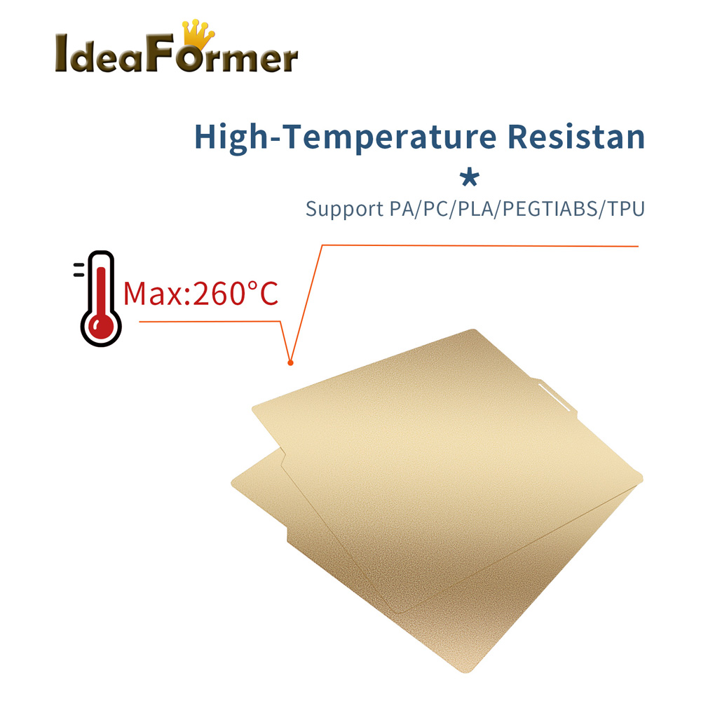 testurette testurizzate in acciaio a molla flessibile con rivestimento flessibile 260 ° C piastra di costruzione 257x257mm Bambu Lab P1P X1 Parti di stampante 3D a letto di calore