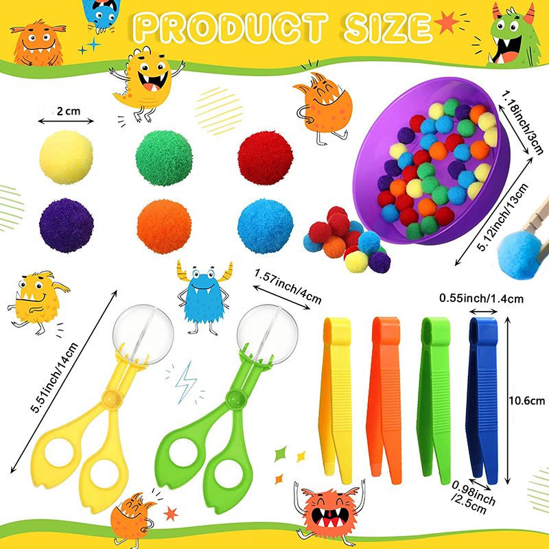 Rainbow Counting Balls Children's Toys Sock Stopping Sortering Cup Montessori Sensory Toys Preschool Learning Activity Math Game