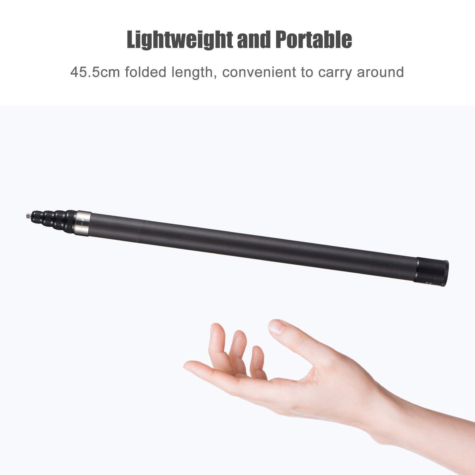 Insta360 X3 Selfie Stick Camerabeugel 1/4 inch schroefbevestiging 45,5 cm-280 cm/17.9inch-110inch Verstelbare lengte voor Insta360 x2/x3