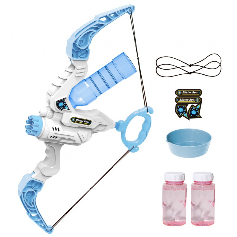 Neue Bubble Gun Electric Bogen und Pfeil automatisch Bubble Blower und Launcher Wasserpistole 2 in 1 Outdoor -Spielzeug für Kinder Kindergeschenke