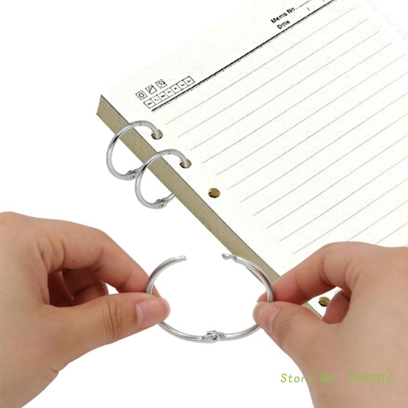 / 16/25/30/35/50 mm Metal Loose Liver Binder Anneaux à charnière Album Keychain Scrapbook Craft Paper Binder Rings