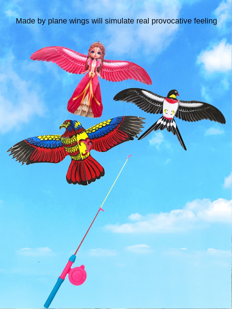 Rod de pêche kite kite kite mini aigle hirondelle papillon