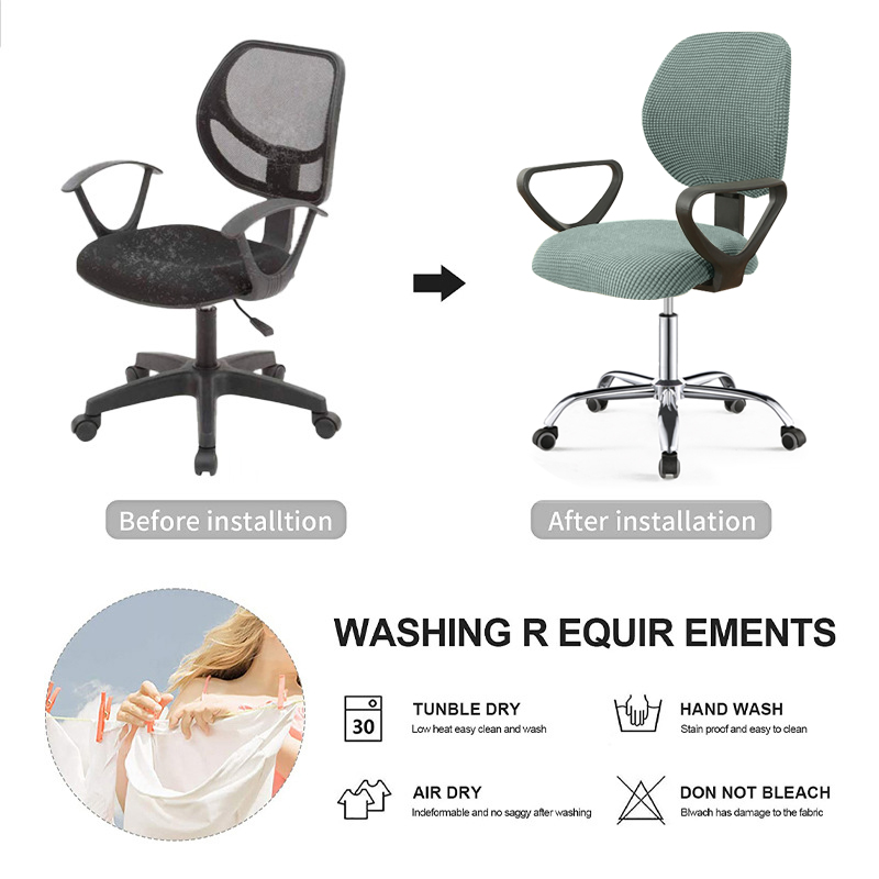 Elastic Office Chair Cover for Computer Split Stretch Armchair Cover Anti-dust Seat Case Swivel Desk Office Chairs Slipcover
