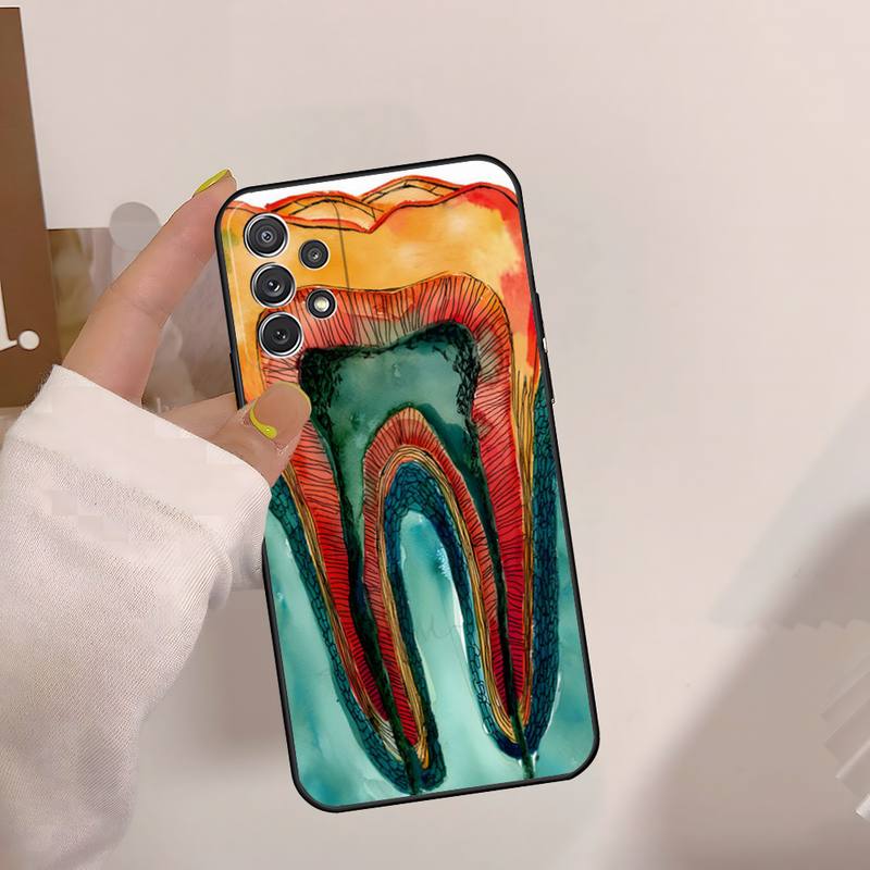 Dentist Tooth Pattern Phone Case For Samsung A91 A21 A22 A30 A20 A31 A32 A40 A42 A51 A70 A71 A72 A80 4G 5G A50 S S10lite2020