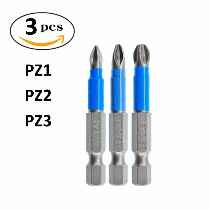 Phillips Bits Hex Shanked Anti Slip schroevendraaier bits sterke magnetische enkele kop pH1 pH2 pH3 pz1 pz2 pz3 50 mm lengte